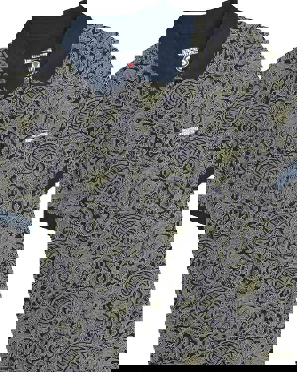 Lambretta Mens Classic Paisley Print Mod Retro Ska Casual Polo