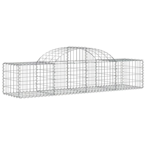 Berkfield Arched Gabion Baskets 11 pcs 200x50x40/60 cm Galvanised Iron