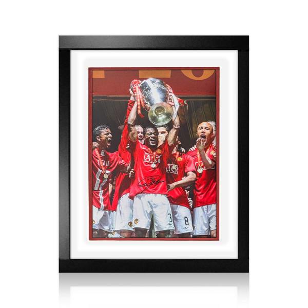 Patrice Evra Signed Manchester United Deluxe Mount Frame