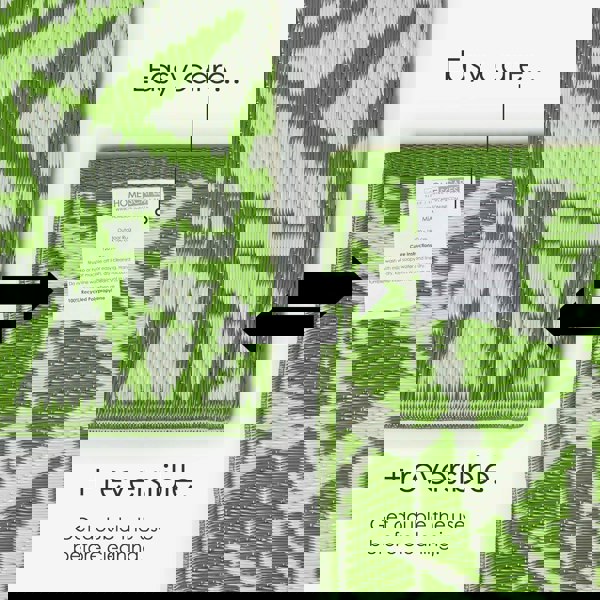 HOMESCAPES Outdoor Rug Luxury Waterproof Reversible Recycled, For Garden, Zena Tropical