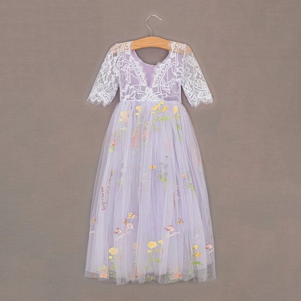 Rear detail of the lace cross over back design