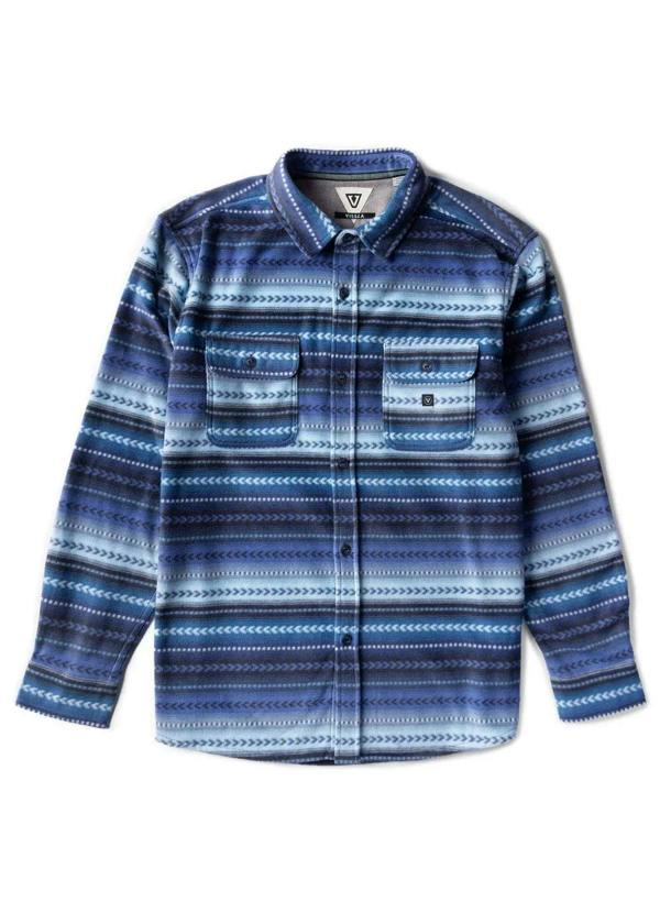 Vissla Eco-Zy LS Polar Flannel - Ocean Blue