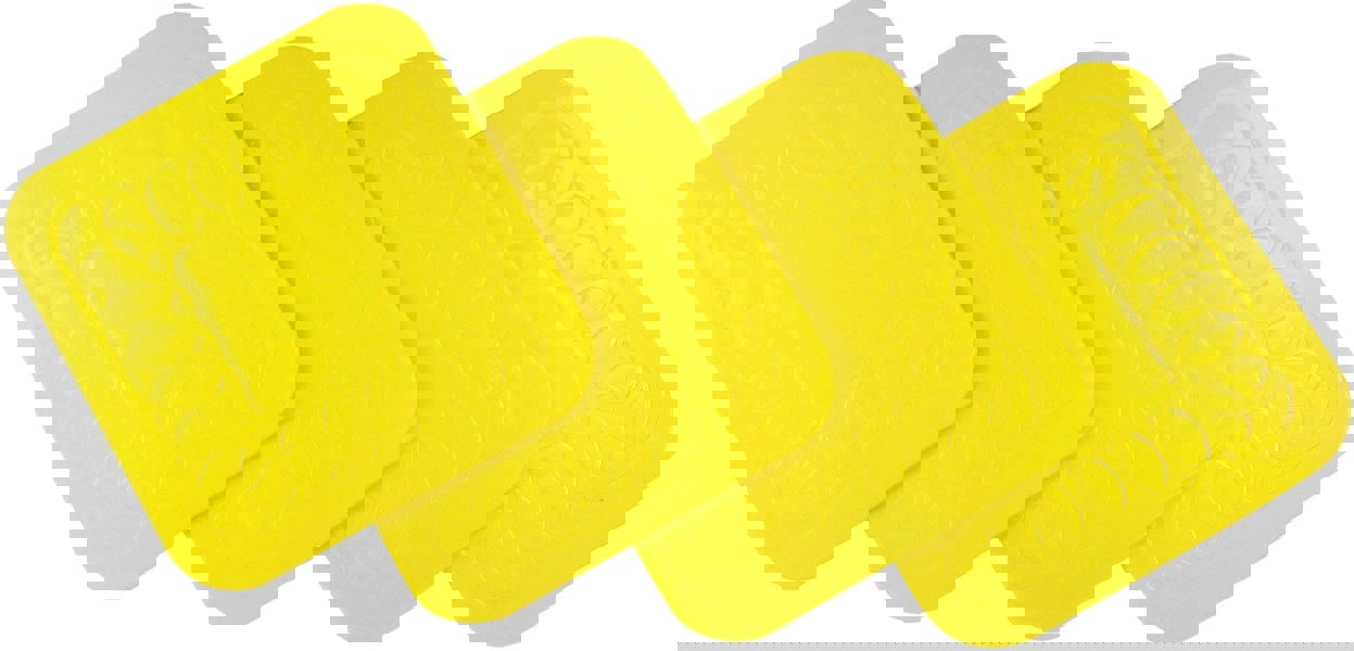 Aidapt Tenura Anti Slip Silicone Rubber Square Coaster Pack of 4 Yellow