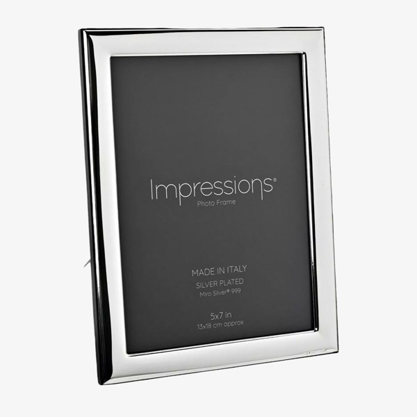T. H. Baker Impressions Silver Textured Wave Photo Frame 5X7 FS135657