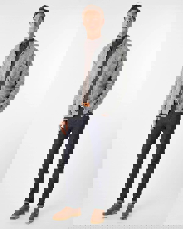 Oliver Sweeney Heywood Mens Alpaca Wool Blend Knitted Overshirt - Grey