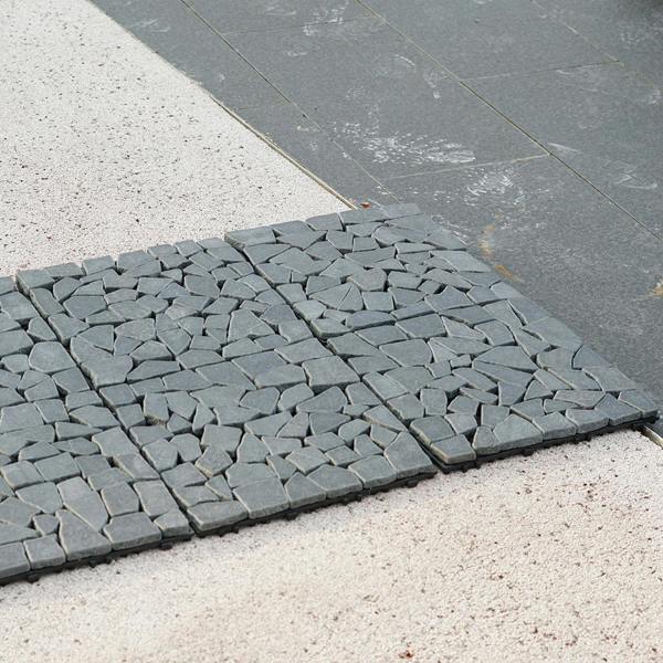 Gr8 Garden Grey Stone Effect Interlocking Deck Tiles 11 Piece Set