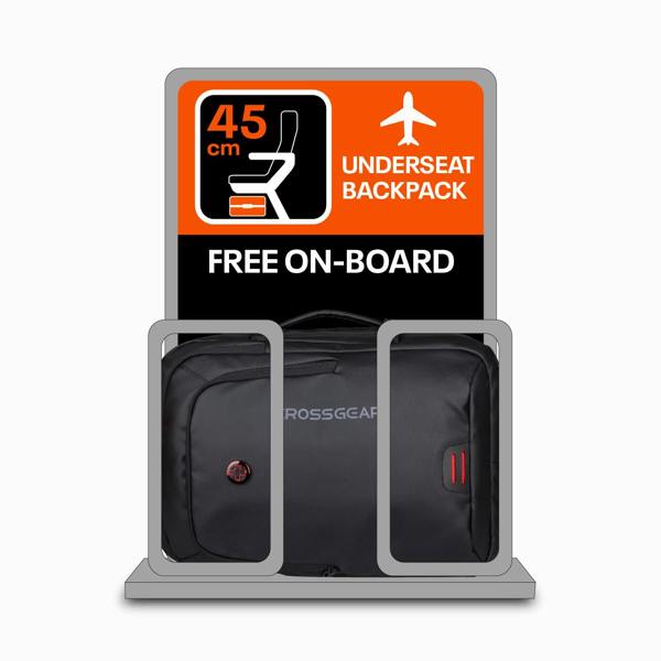 Crossgear iTOUR 45cm Cabin Backpack - Vacuum Pack, USB, 32L