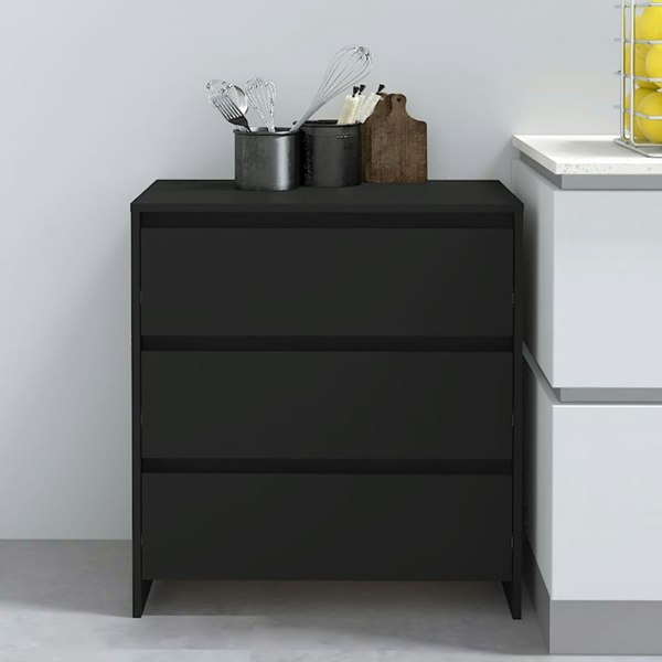 Berkfield Sideboard Black 70x41x75 cm Engineered Wood