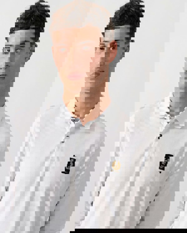 Belstaff Long Sleeved Mens Essentials Polo - White