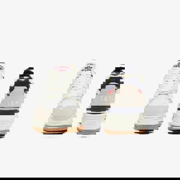 Lacoste Mens Lineshot Logo Leather Trainers - Off White - 