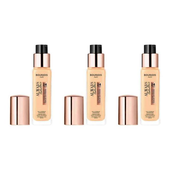 Bourjois Paris 3 x Bourjois Always Fabulous 24hr Extreme Resist Foundation - 420 Light Sand