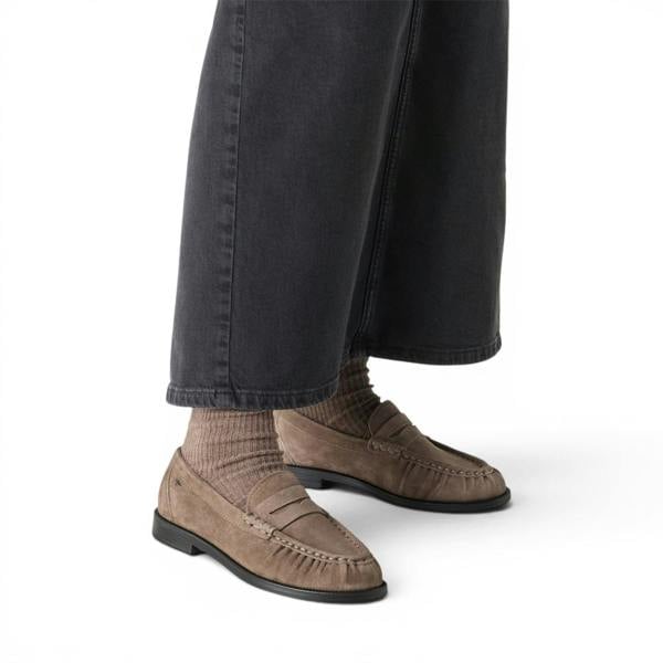 Tamaris Women's Beige Leather Loafer Casual Shoes - 24251-47