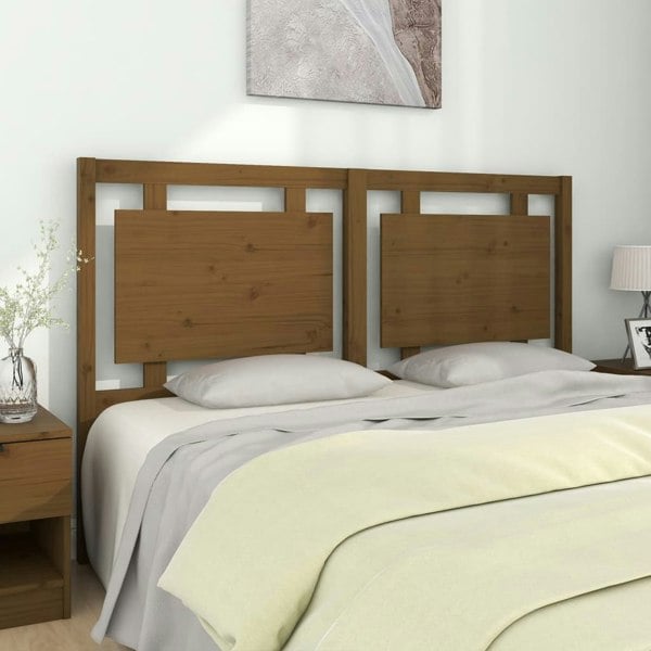 Berkfield Bed Headboard Honey Brown 155.5x4x100 cm Solid Pine Wood