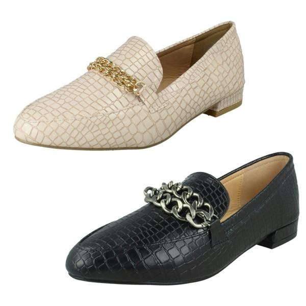 Spot On Ladies Spot On Wide Fit Loafers F80534