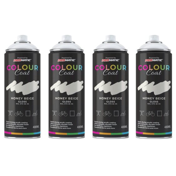 Colour Coat 4X Honey Beige RAL 070 85 05 Gloss Spray Paint 400ml