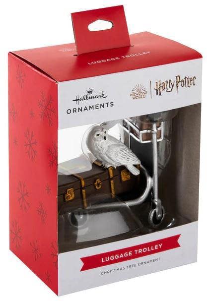 Hallmark Harry Potter - Luggage Trolley & Hedwig Christmas Tree Ornament