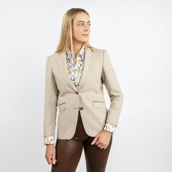 SIGNATURE EQUESTRIAN WOMENS JACKET WITH ELBOW PATCH – Premium Men's Patterned Shirt by Claudio Lugli | Bold Design, Tailored Fit, Best Printed Shirts