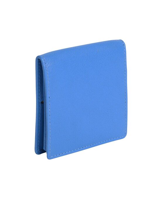 SADDLER POPPY Leather Square Mini Tray Purse - Electric Blue