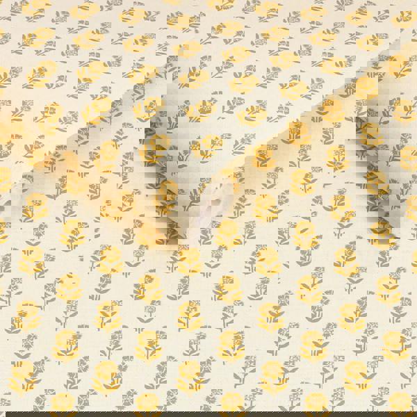 Joules Woodblock Floral Wallpaper | Cream/Yellow