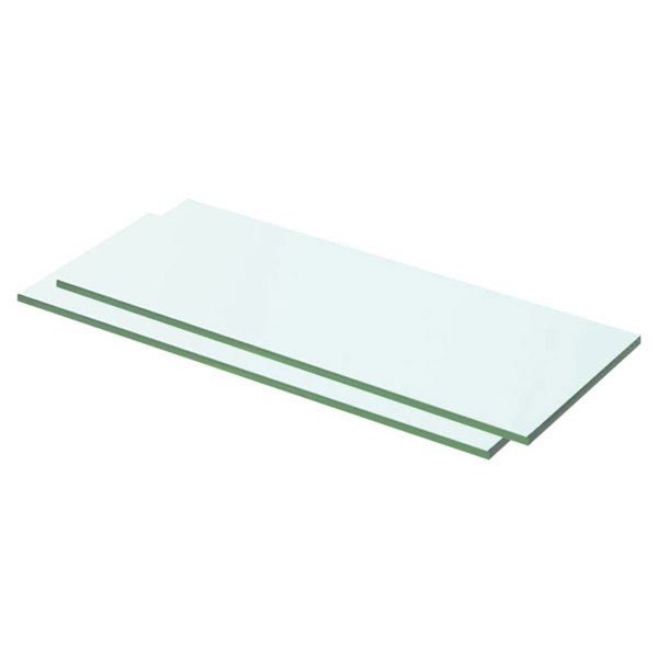 Berkfield Shelves 2 pcs Panel Glass Clear 50x15 cm