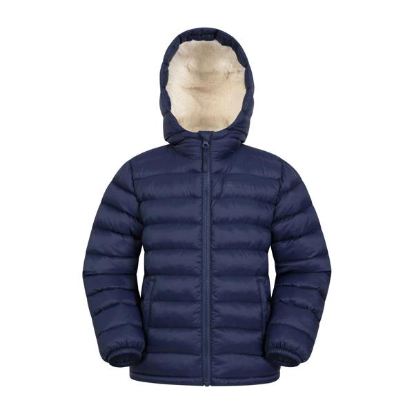 Mountain Warehouse Childrens/Kids Seasons Faux Fur Lined Padded Jacket - Navy - 