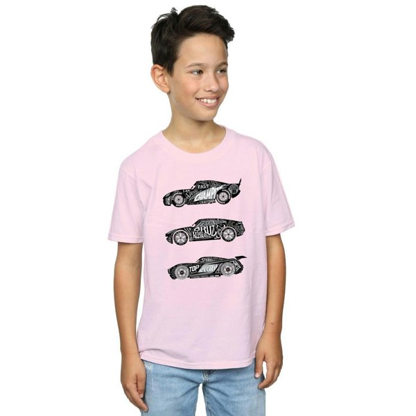 Disney Boys Cars Text Racers T-Shirt - Baby Pink