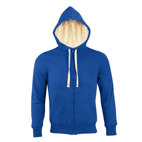 SOLS Sherpa Unisex Zip-Up Hooded Sweatshirt / Hoodie - Royal Blue