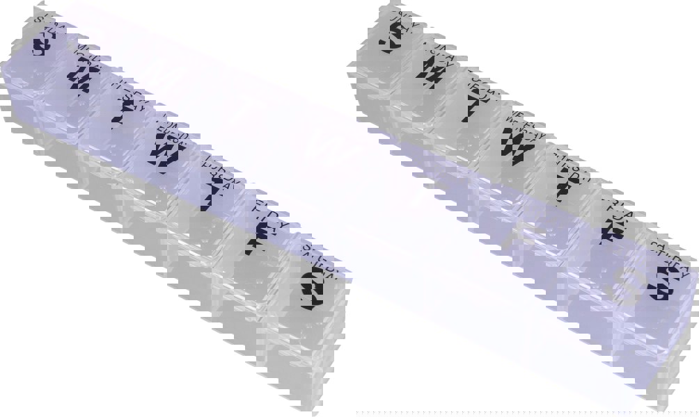 Aidapt Weekly Pill Box Clear White Large