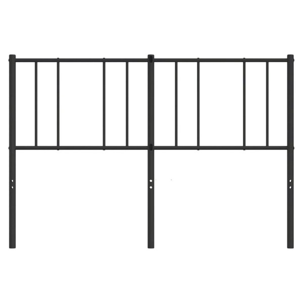 Berkfield Metal Headboard Black 150 cm