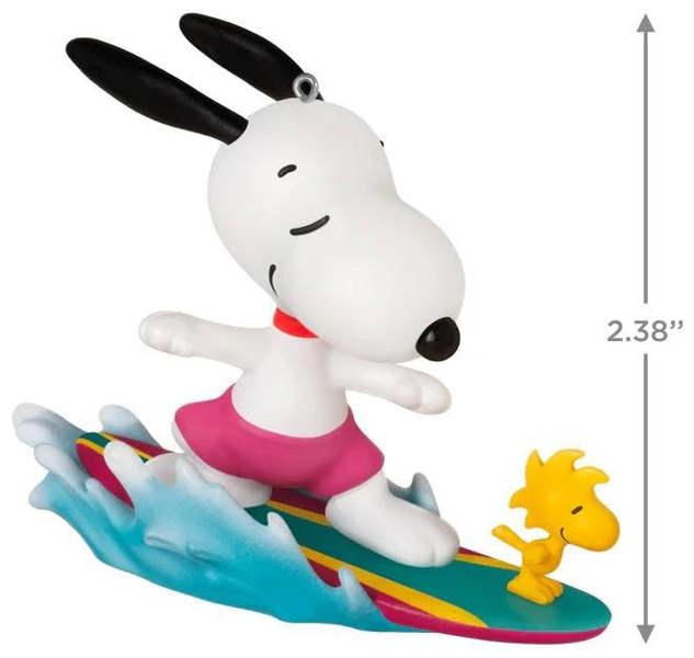 Peanuts/Snoopy Hallmark Keepsake - Snoopy & Woodstock Surfing  Christmas Tree Ornament