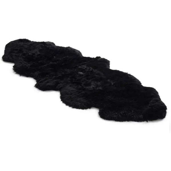 Infinity Leather Genuine Sheepskin Real Natural Wool Double Area Rug