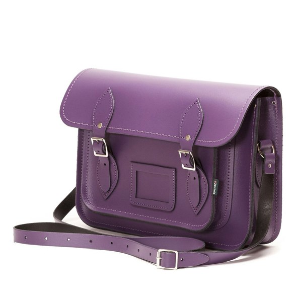 Zatchels Handmade Leather Satchel - Purple