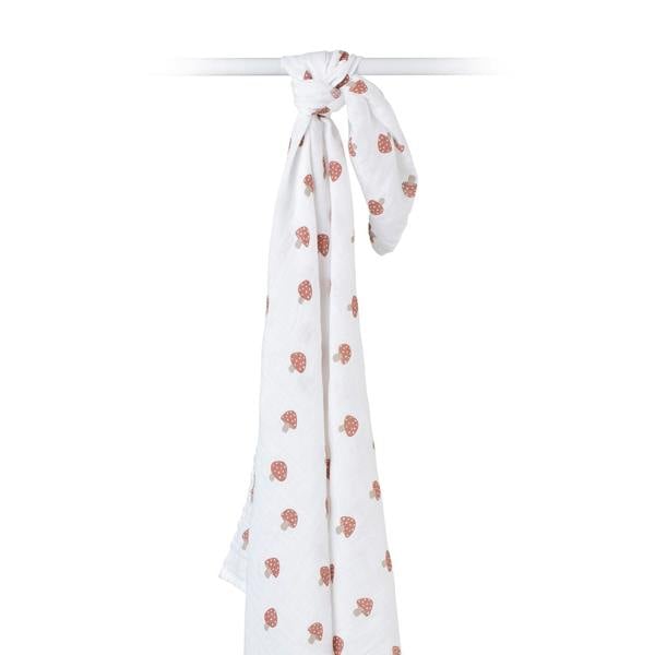 Lulujo - Muslin Swaddle - Mushroom