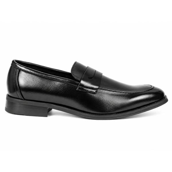 Men's Classic Vegan Leather Slip-On Saddle Strap Loafers