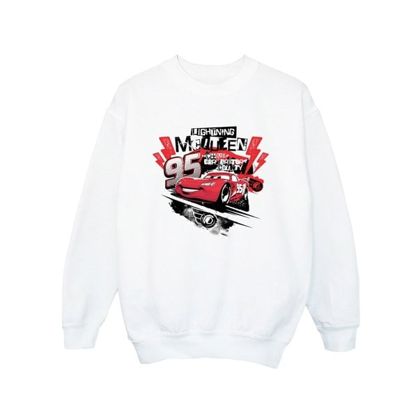 Disney Boys Cars Lightning McQueen Collage Sweatshirt - White