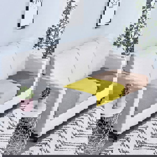 Anyseat Sofa Cover Gray Polyester Thick Stretchable Cushion For Living Room 1Pc Enlarge Size 130-160cm