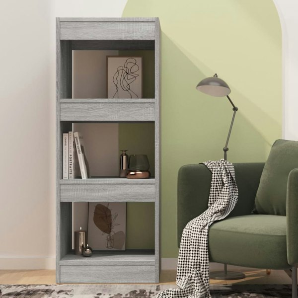 Berkfield Book Cabinet/Room Divider Grey Sonoma 40x30x103 cm Engineered Wood