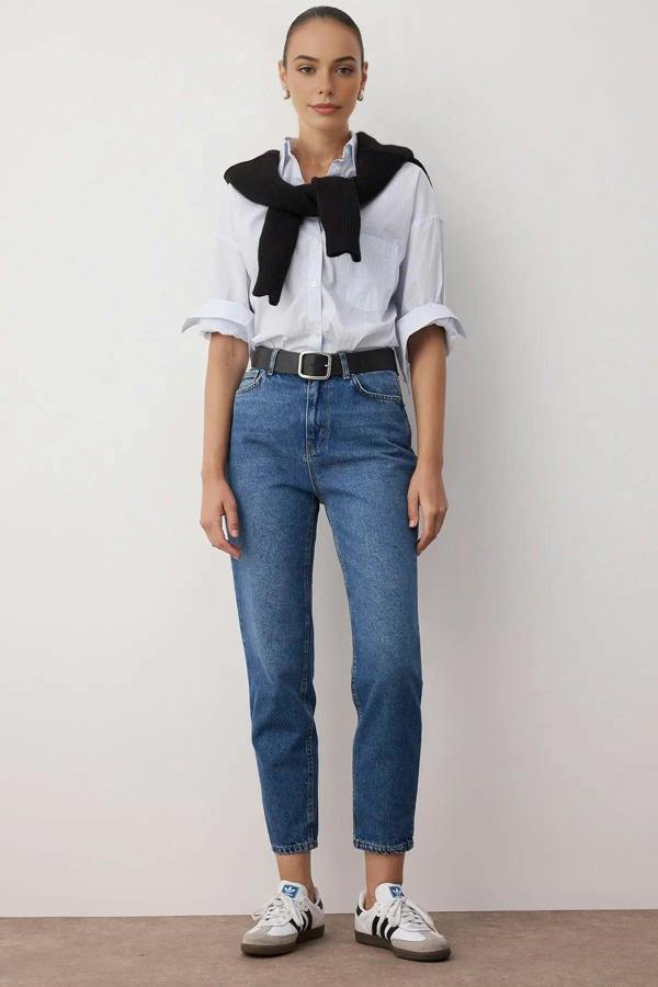WOVCOR High Waist Mom Jeans