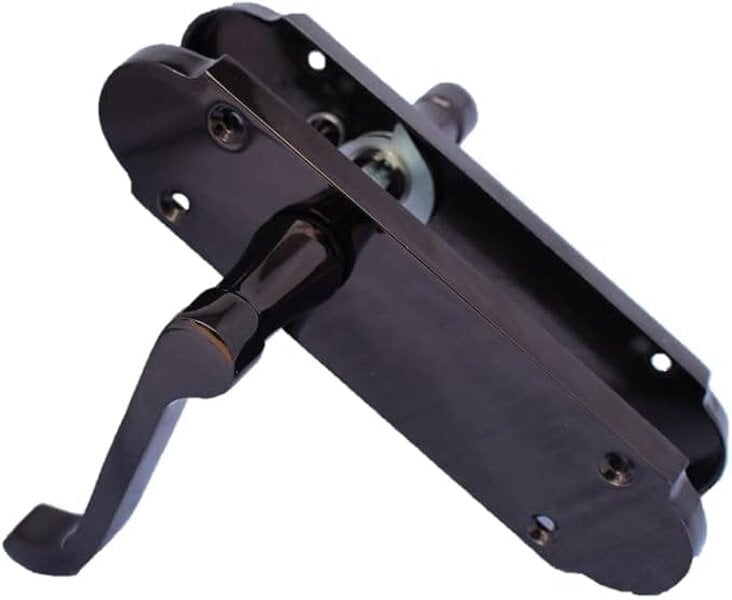 EDH Door Hardware Black Nickel Door Handles – Victorian Scroll Lever Latch Handles – 1, 4 or 6 Pairs – Handle Only or with Tubular Latches