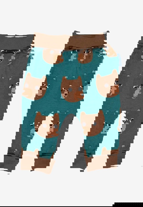 Organic Brown Bear Print Yoga Pants - Toby Tiger