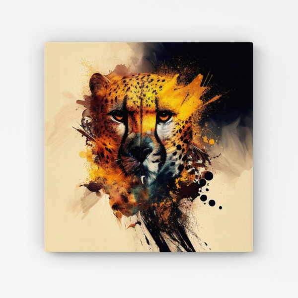 Warren Reed Cheetah Face Splashart Canvas