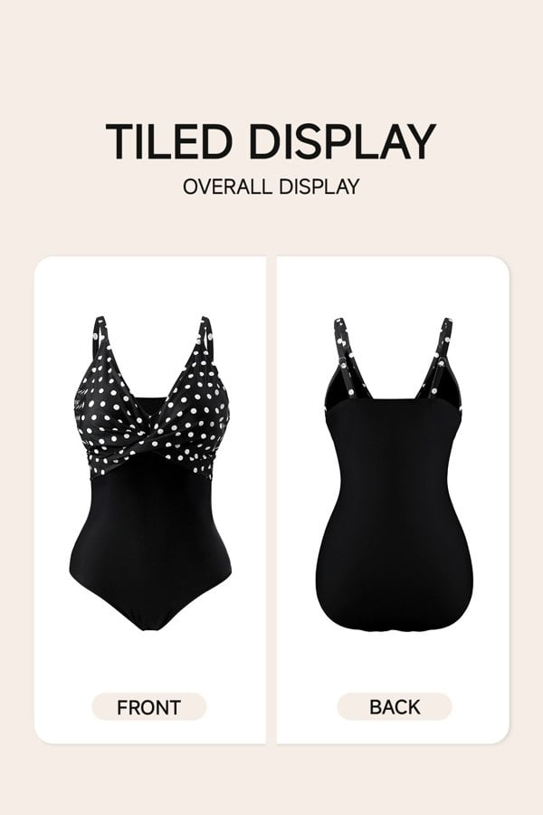 Modishion V-Neck One-Piece Swimsuit