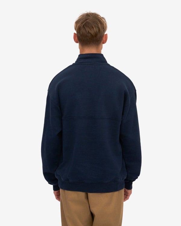 Colorful Standard Organic Quarter Zip Sweatshirt - Navy Blue