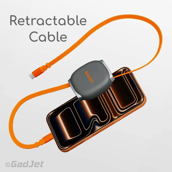 Retractable USB-C Charge & Sync Cable