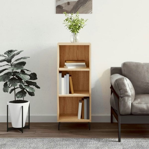 Berkfield Sideboard Sonoma Oak 34.5x32.5x90 cm Engineered Wood