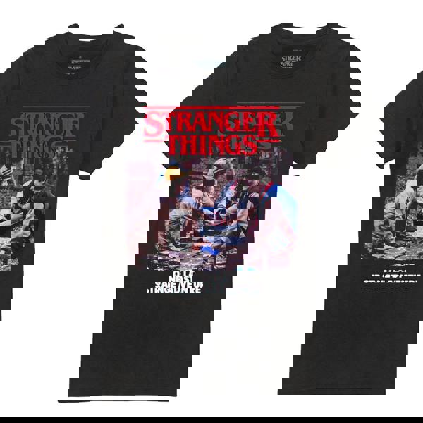 Stranger Things Unisex Adult One Last Strange Adventure T-Shirt - Black