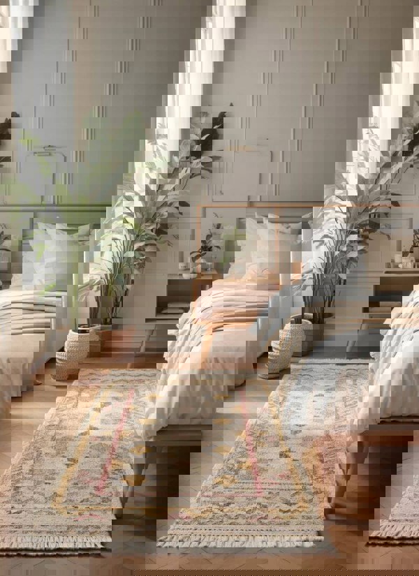 The Rugs Roya Afghan Kelim Rug – Parsa Cream Multicolour