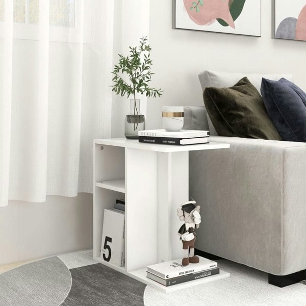 Berkfield Side Table White 50x30x50 cm Engineered Wood