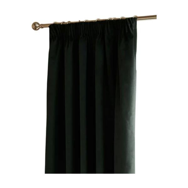 Furn Ultimate Velvet Eyelet Curtains - Black