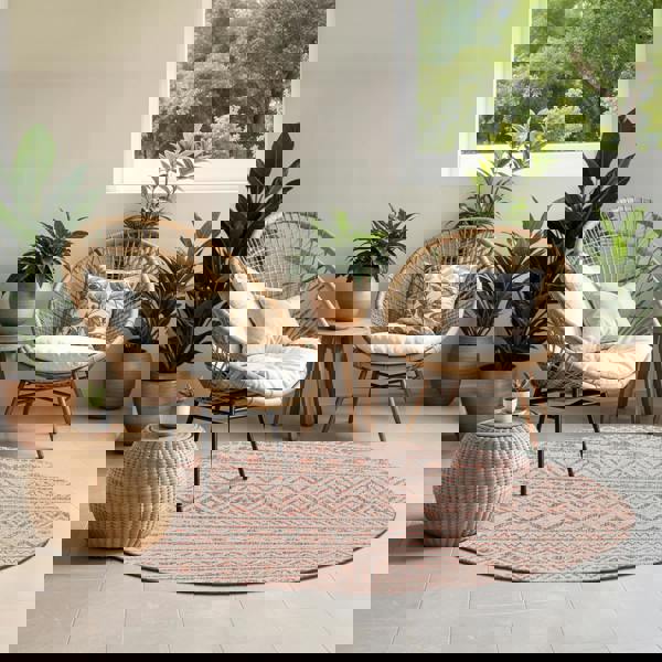 Livabliss Eagean-Global Pink Ivory Brown In- & Outdoor Rug